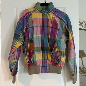 VINTAGE Polo by Ralph Lauren Multicolor Plaid / Madras Jacket